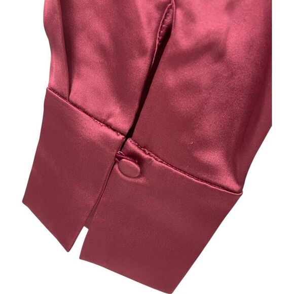 Zara Womens Mini Romper Dress L Pink Long sleeve satin effect 2231/845 NWT - Picture 7 of 16